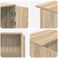 vidaXL Recepčný stôl dub sonoma 135x50x103,5 cm kompozitné drevo