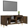 vidaXL TV stolík nohy z dreva farba dubu sonoma 103,5x35x50 cm