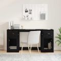 vidaXL Stôl s kabinetom Čierny dub Kompozitné drevo 154,5 x 50 x 75 cm