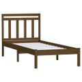 vidaXL Posteľný rám medový masívne drevo 75x190 cm malé jednolôžko
