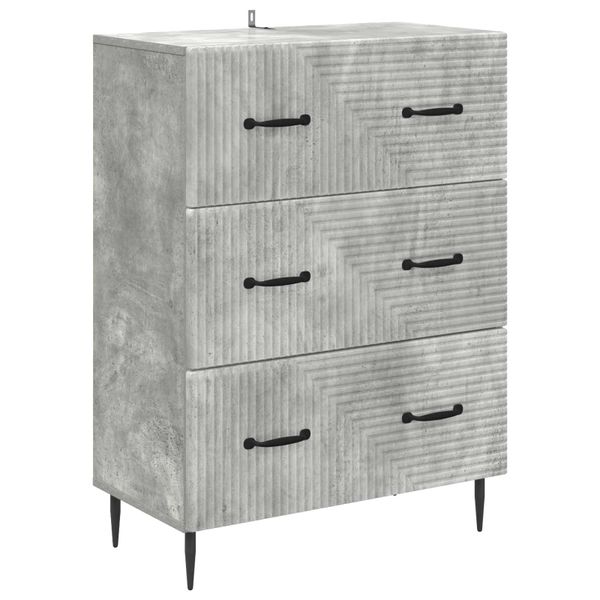 vidaXL Zásuvkový kabinet Betónovo sivá 66 x 34,5 x 89,5 cm