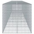 vidaXL Gabiónový kôš s krytom 800x100x100 cm pozinkované železo
