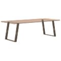 vidaXL Nohy k jedálenskému stolu v tvare U, 2 ks, prírodná oceľ, 70 x (72-73) cm, oceľ