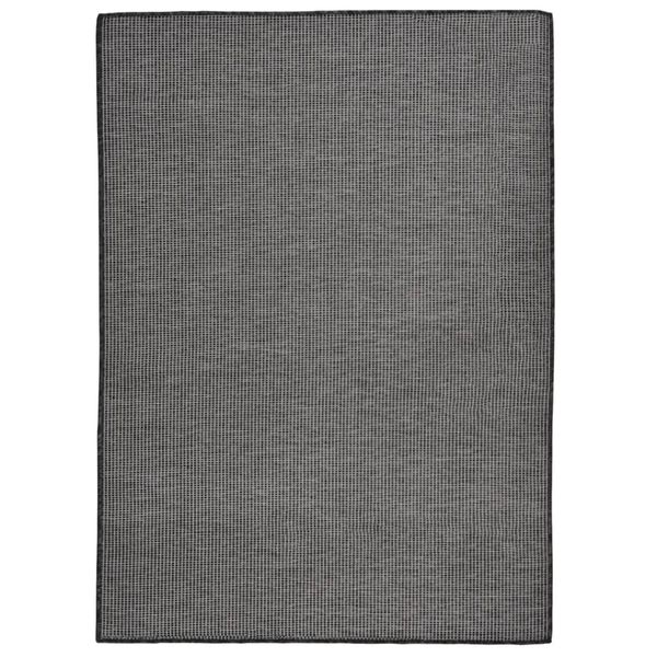 vidaXL Vonkajší koberec s plochým tkaním 200x280 cm sivý