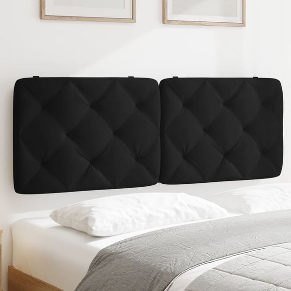 vidaXL Vankúš na čelo postele čierny 140 cm zamat