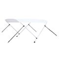 vidaXL Strieška Bimini s 2 oblúkmi biela 180x130x110 cm