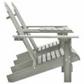 vidaXL Záhradné stoličky Adirondack+stolík, jedľový masív, sivé