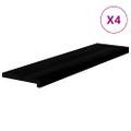 vidaXL Schodiskové stupne 4 ks hnedočierná 100x25x2 cm dubový masív