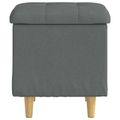 vidaXL Ottoman s Úložným Priestorom Tmavo šedá 40 x 40 x 45 cm látka