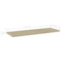 vidaXL Prídavné police 8 ks, dub sonoma 60x20x1,5 cm, drevotrieska