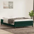 vidaXL Box Spring Posteľ bez matraca Tmavo zelená 160x220 cm Zamat