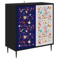 vidaXL Servírovacia skriňa MAINZ Čierny dub 69 x 33 x 76 cm