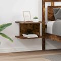 vidaXL Nočný stolík 2 ks Dymová dub 40 x 30 x 25 cm Kompozitné drevo