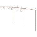 vidaXL Záhradná pergola, starožitná hnedá 6x3x2,5 m, železo