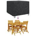 vidaXL Obal na nábytok Čierna 125 x 125 x 74 cm 600D Oxfordská tkanina