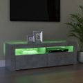 vidaXL TV skrinka s LED svetlami betónová sivá 120x35x40 cm