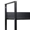 vidaXL Knižnica, 3 police, čierna 60x27,6x90,5 cm, kompozitné drevo