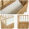 vidaXL Záhradná úložná lavica 110 x 47 x 80 cm Bambus Prírodná