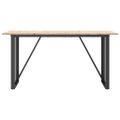 vidaXL Jedálenský stolík v tvare O 140x80x75 cm borovica a oceľ
