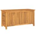 vidaXL Záhradný úložný box s vreckom 114x50x58 cm masívny teak