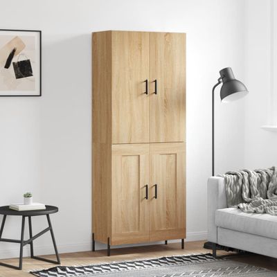 vidaXL Vysoká skrinka dub sonoma 69,5x34x180 cm spracované drevo