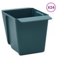 vidaXL Kvetinové boxy pre euro palety 24 ks Zelená 13,5 x 9 x 9,5 cm