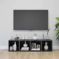 vidaXL TV skrinky 2 ks, lesklé sivé 37x35x37 cm, kompozitné drevo