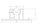 Montážny hliníkový profil trapezový nízky 66x24,5 mm, dĺžka 4,30 m, HNP5 SAT-JEM