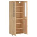 vidaXL Vysoká skrinka dub sonoma 69,5x34x180 cm spracované drevo