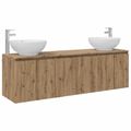 vidaXL Set kabinetov do kúpeľne 3 ks Dub artisan 49,5 x 44,5 x 65 cm