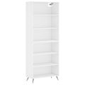 vidaXL Vysoká skrinka biela 69,5x32,5x180 cm kompozitné drevo