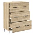 vidaXL Zásuvkový kabinet Dub sonoma 66 x 34,5 x 89,5 cm