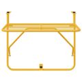 vidaXL Závesný balkónový stôl Horčicová 60 x 39 x 65 cm Oceľ