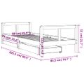 vidaXL Rám detskej postele so zásuvkami biely 80x200 cm mas. borovica
