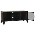 vidaXL TV skrinka hnedá 105x36x47 cm kov a MDF