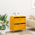vidaXL Komoda horčicovožltá 68x39x73,5 cm oceľ valcovaná za studena