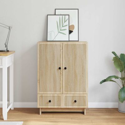 vidaXL Servírovacia skriňa Sonoma dub 66 x 34,5 x 95 cm