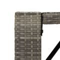 vidaXL Barový stôl so sklenenou doskou sivý 105x80x110 cm polyratan