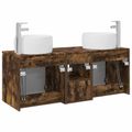 vidaXL Set kabinetov do kúpeľne 3 ks Dymový dub 49,5 x 44,5 x 66 cm