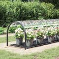 vidaXL Priehľadná plachta s okami 1x5 m PVC