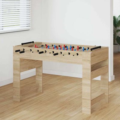 vidaXL Stolný futbal Sonoma dub 125 x 60,5 x 80 cm Kompozitné drevo