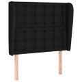 vidaXL Čelo postele so záhybmi čierne 103x23x118/128 cm látka