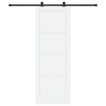 vidaXL Posuvné dvere ORKDAL 83 x 232 cm Borovicový masív Biela