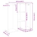vidaXL Šatník s kolieskami hnedý dub 102x38x110 cm kompozitné drevo