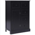 vidaXL Komoda s 10 zásuvkami čierna 113x30x79 cm drevená