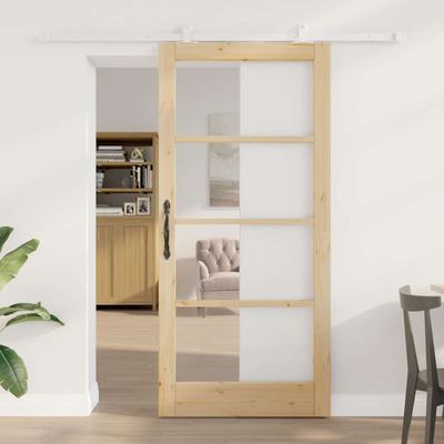 vidaXL Posuvné dvere ORKDAL Prírodná 93 x 202 cm