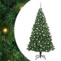 vidaXL Umelý vianočný stromček Zelená 240 cm PVC a Oceľ a Plast