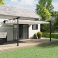 vidaXL Altánok 400 x 300 x 200 cm Krémová Polyester
