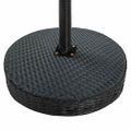 vidaXL 3-dielna záhradná barová súprava s vankúšmi čierna polyratanová