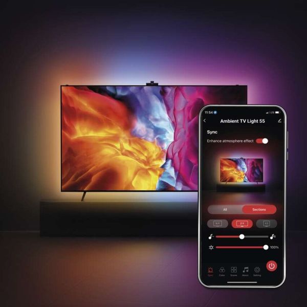 GoSmart Ambientné LED RGB osvetlenie za TV 55“ (139 cm)